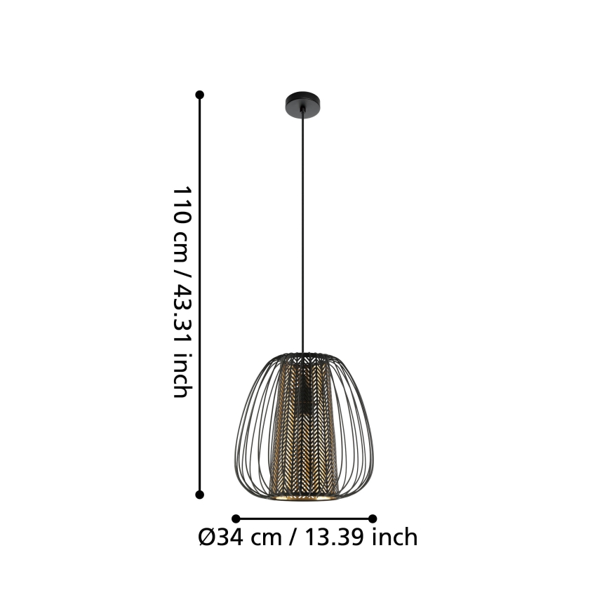 Eglo - Висящ полилей 1xE27/40W/230V
