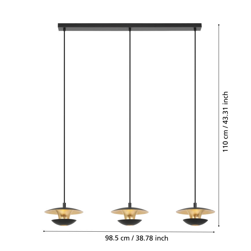 Eglo - LED Висящ полилей 3xGU10/4,5W/230V