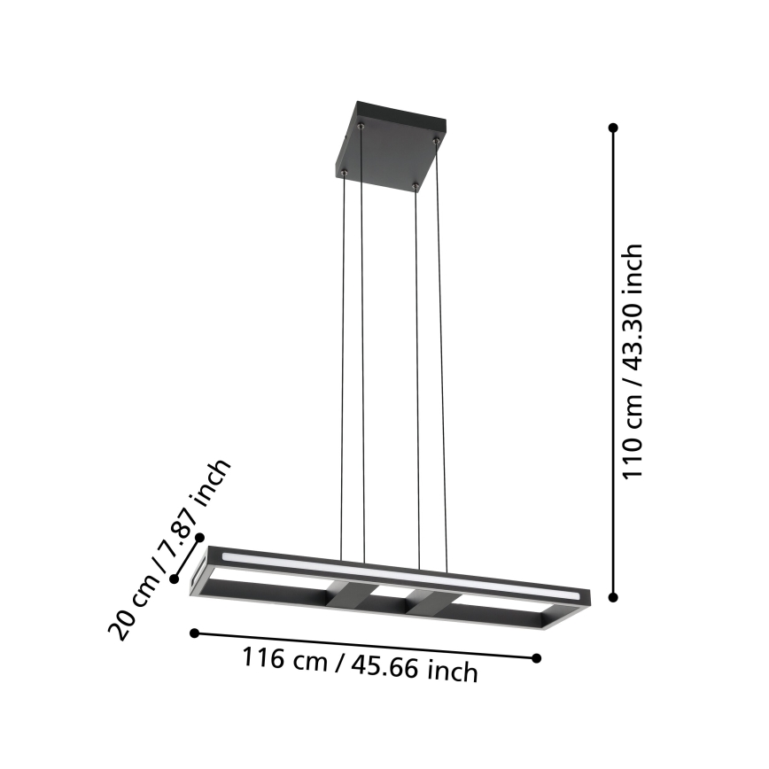 Eglo - LED Димируем пендел LED/21W/230V 2700-6500K