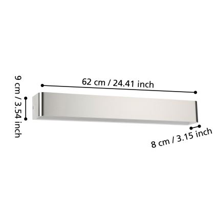 Eglo - LED Аплик за баня LED/26,5W/230V 3000K IP44 матов хром