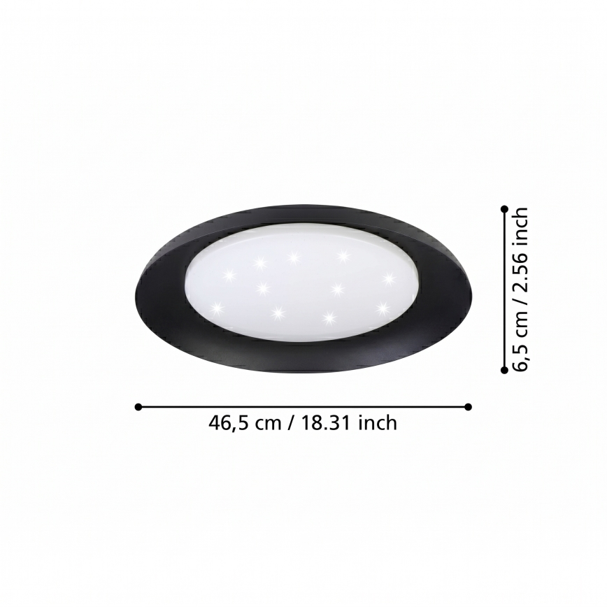 Eglo 99703 - LED таванно осветително тяло PENJAMO LED/17,1W/230V черно