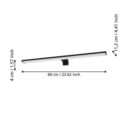 Eglo - LED Лампа за огледало в баня LED/11W/230V 4000K 60 см IIP44