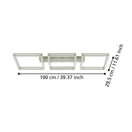 Eglo - LED Лампа 3xLED/11,2W/230V матов хром