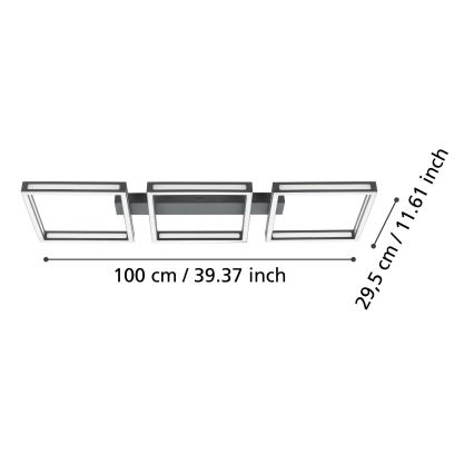 Eglo - LED Лампа 3xLED/11,2W/230V черна