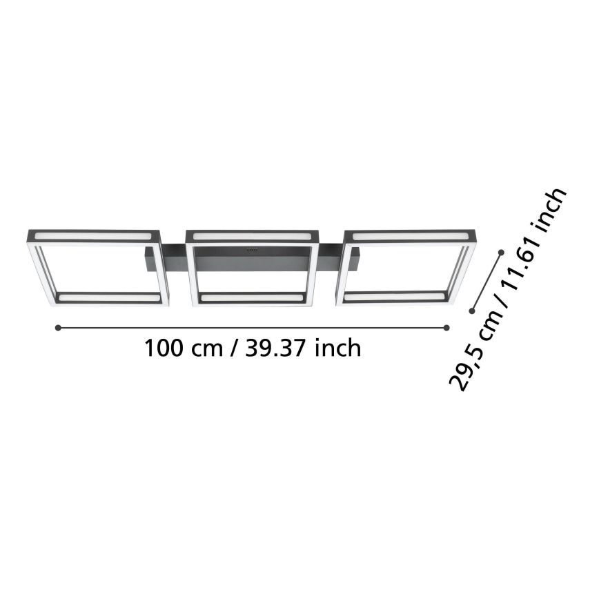 Eglo - LED Лампа 3xLED/11,2W/230V черна