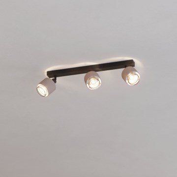 Eglo - Аплик 3xE14/40W/230V черен/бежов