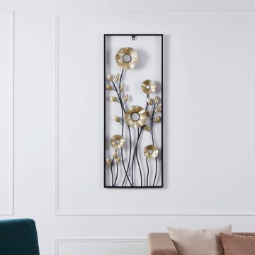 Eglo - Декорация за стена 100x38,5 см черен/златист