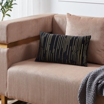 Eglo - Декоративна възглавница 30x50 см черен/златист