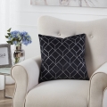 Eglo - Декоративна възглавница 45x45 см черен/сребрист