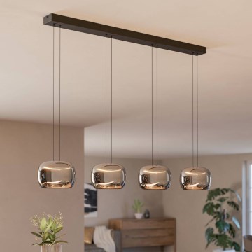 Eglo - Димируем LED полилей на кабел 4xLED/5,8W/230V черен/димчат