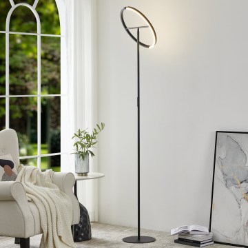 Eglo - димируема LED подова лампа 2xLED/8,8W/230V черна