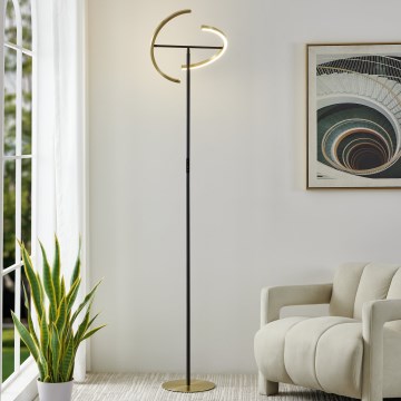 Eglo - Димируема LED подова лампа 2xLED/8,8W/230V златиста/черна