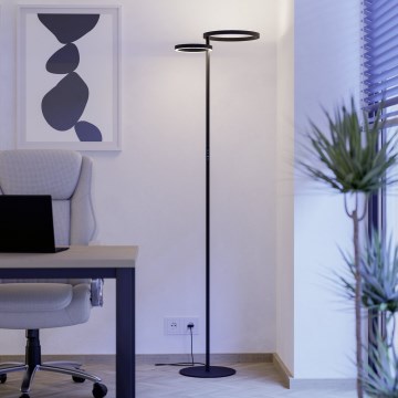 Eglo - Димируема подова лампа LED/16W/230V + LED/12W черна