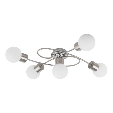 Eglo/Edi Light 54686 - LED Плафониера 5xE14/6W/230V матов хром