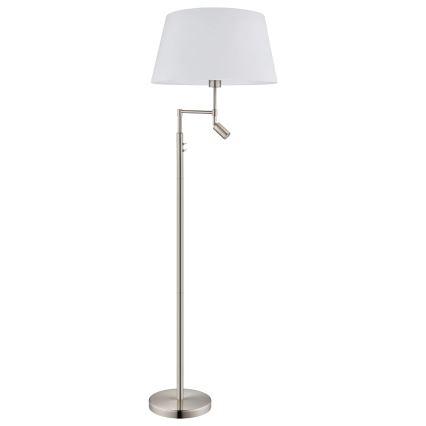 Eglo/Edi Light - LED стояща лампа SANTANDER 1xE27/11W/230V + LED/2,3W матов хром