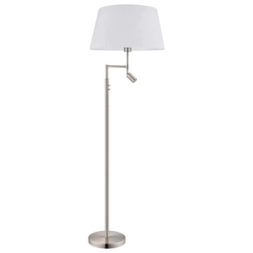 Eglo/Edi Light - LED стояща лампа SANTANDER 1xE27/11W/230V + LED/2,3W матов хром