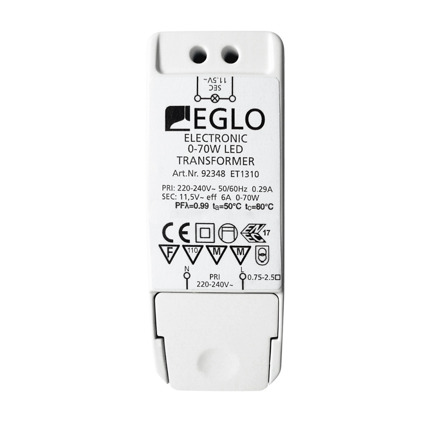 Eglo - Електрически трансформатор 70W/230V/11,5V AC