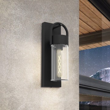 Eglo - Екстериорен аплик 1xE27/28W/230V iP44 черен
