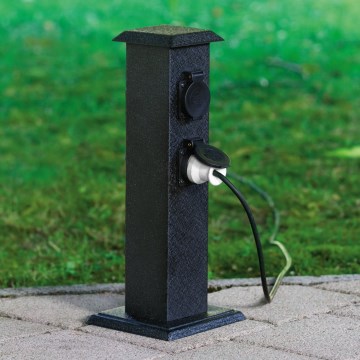 EGLO - Екстериорен градина колона с букси SCHUKO IP44