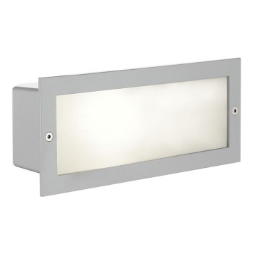 EGLO - Екстериорна лампа за вграждане 1xE27/60W сребрист/бял IP44
