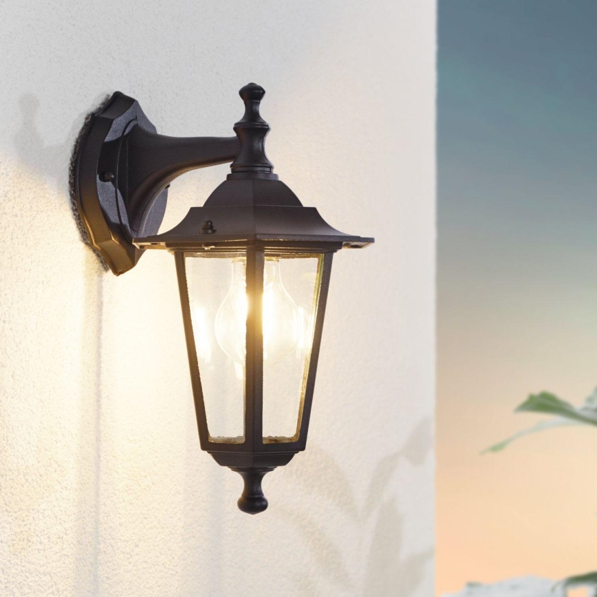 Eglo - Екстериорна Стенна лампа 1xE27/60W черна