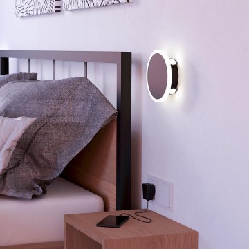 Eglo - LED аплик LED/12W/230V 3000K Ø 17 см черен