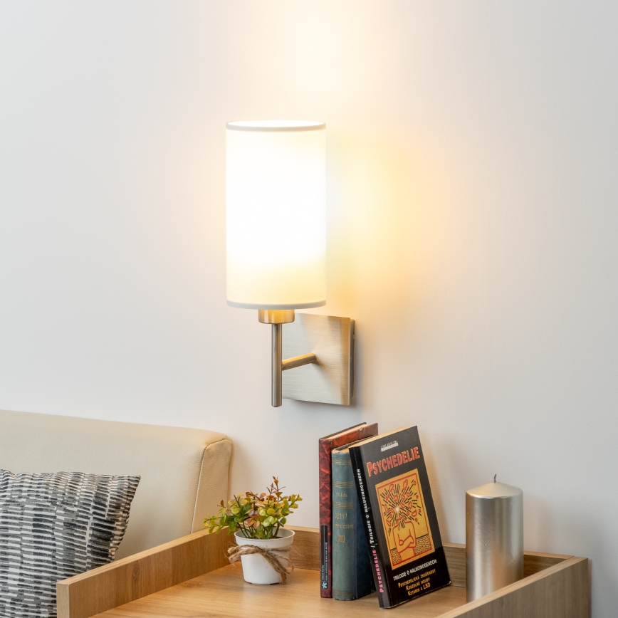 Eglo - LED аплик TUNJA 1xE27/60W/230V матов хром/бял