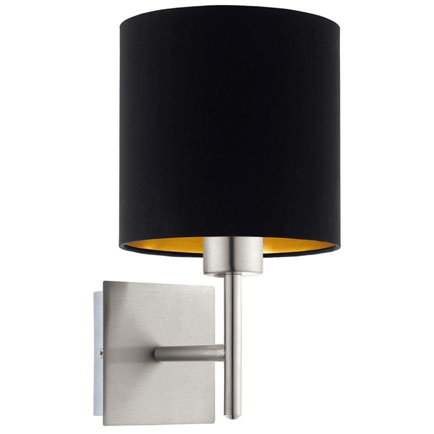 Eglo - LED аплик TUNJA 1xE27/60W/230V матов хром/черен