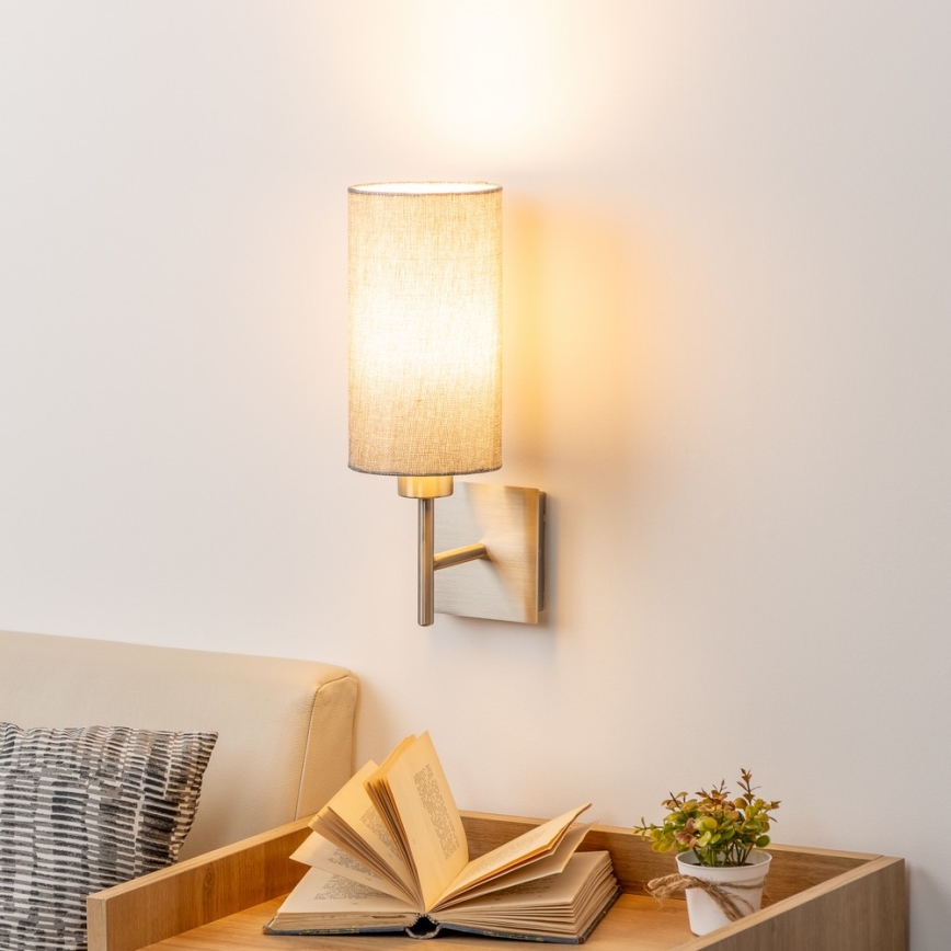 Eglo - LED аплик TUNJA 1xE27/60W/230V матов хром/сив