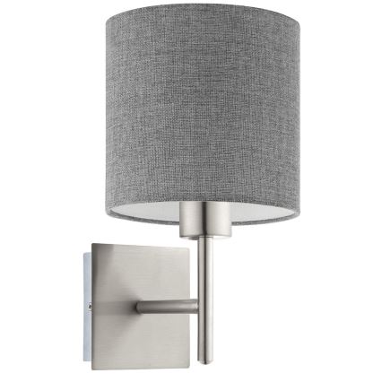 Eglo - LED аплик TUNJA 1xE27/60W/230V матов хром/сив