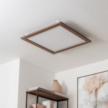 Eglo - LED Димируем панел SALOBRENA-TW WOOD LED/32,5W/230V 2700-6500K 64x64 см тъмнокафяв + дистанционно управление