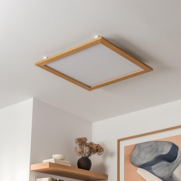 Eglo - LED Димируем панел SALOBRENA-TW WOOD LED/32,5W/230V 2700-6500K 64x64 см кафяв + дистанционно управление
