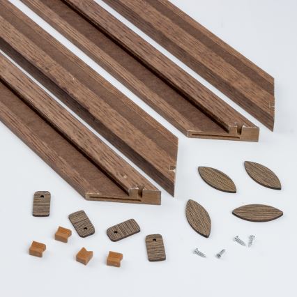 Eglo - LED Димируем панел за повърхностен монтаж POZZALLO WOOD LED/21W/230V 2700-6500K 49,5x49,5 см тъмнокафяв + дистанционно управление