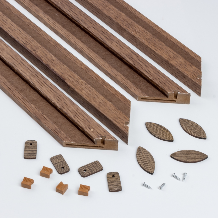 Eglo - LED Димируем панел за повърхностен монтаж POZZALLO WOOD LED/21W/230V 2700-6500K 49,5x49,5 см тъмнокафяв + дистанционно управление
