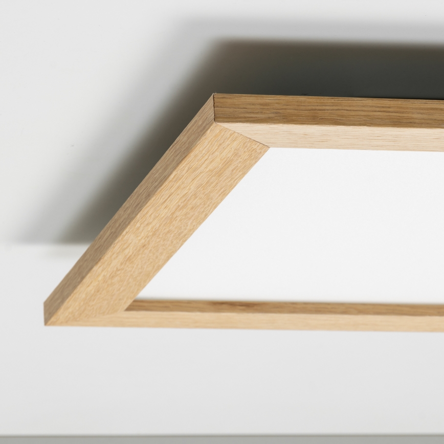 Eglo - LED Димируем панел за повърхностен монтаж POZZALLO WOOD LED/21W/230V 2700-6500K 49,5x49,5 см кафяв + дистанционно управление