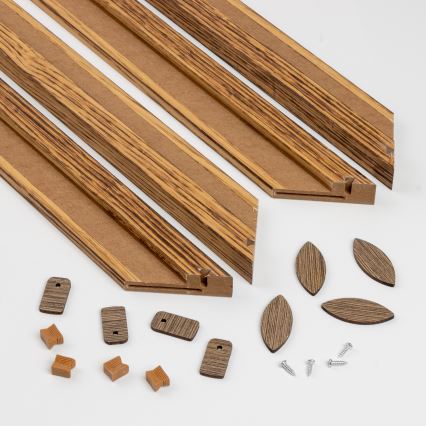 Eglo - LED Димируем панел за повърхностен монтаж POZZALLO WOOD LED/21W/230V 2700-6500K 49,5x49,5 см кафяв + дистанционно управление