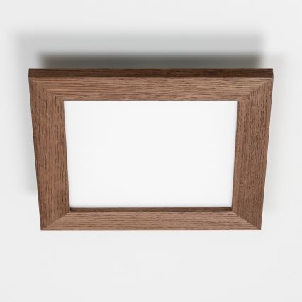 Eglo - LED Димируем панел за повърхностен монтаж SALOBRENA 2 WOOD LED/16W/230V 4000K 34x34 см тъмнокафяв