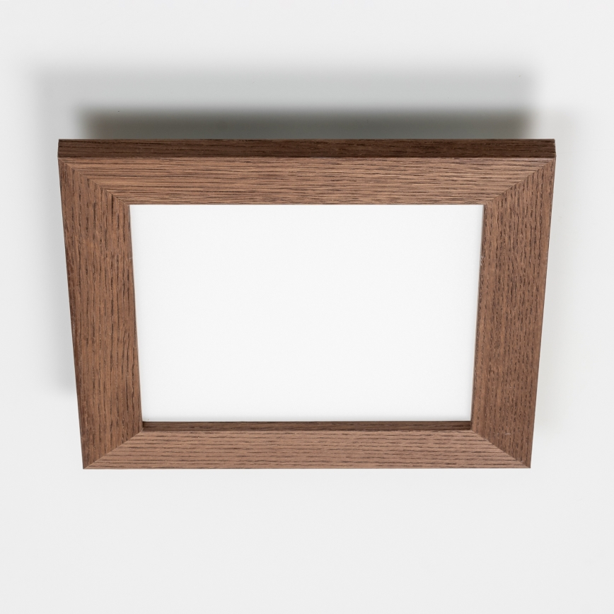 Eglo - LED Димируем панел за повърхностен монтаж SALOBRENA 2 WOOD LED/16W/230V 4000K 34x34 см тъмнокафяв