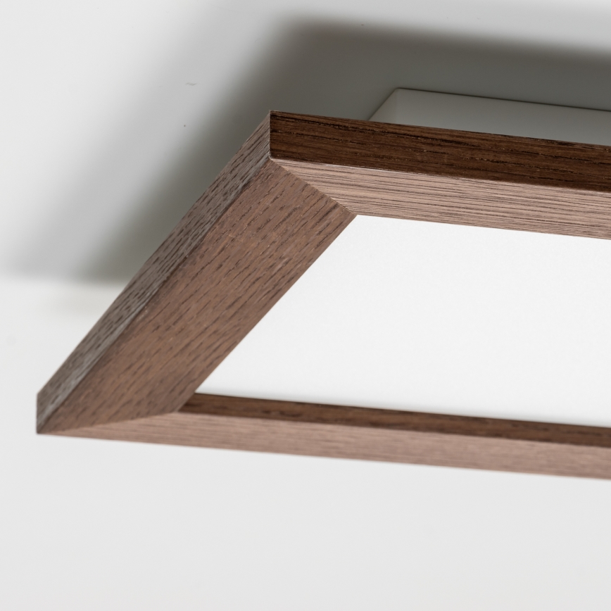 Eglo - LED Димируем панел за повърхностен монтаж SALOBRENA 2 WOOD LED/16W/230V 4000K 34x34 см тъмнокафяв