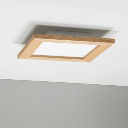 Eglo - LED Димируем панел за повърхностен монтаж SALOBRENA 2 WOOD LED/16W/230V 4000K 34x34 см кафяв