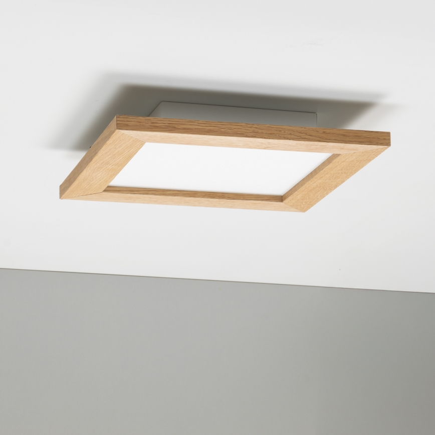 Eglo - LED Димируем панел за повърхностен монтаж SALOBRENA 2 WOOD LED/16W/230V 4000K 34x34 см кафяв