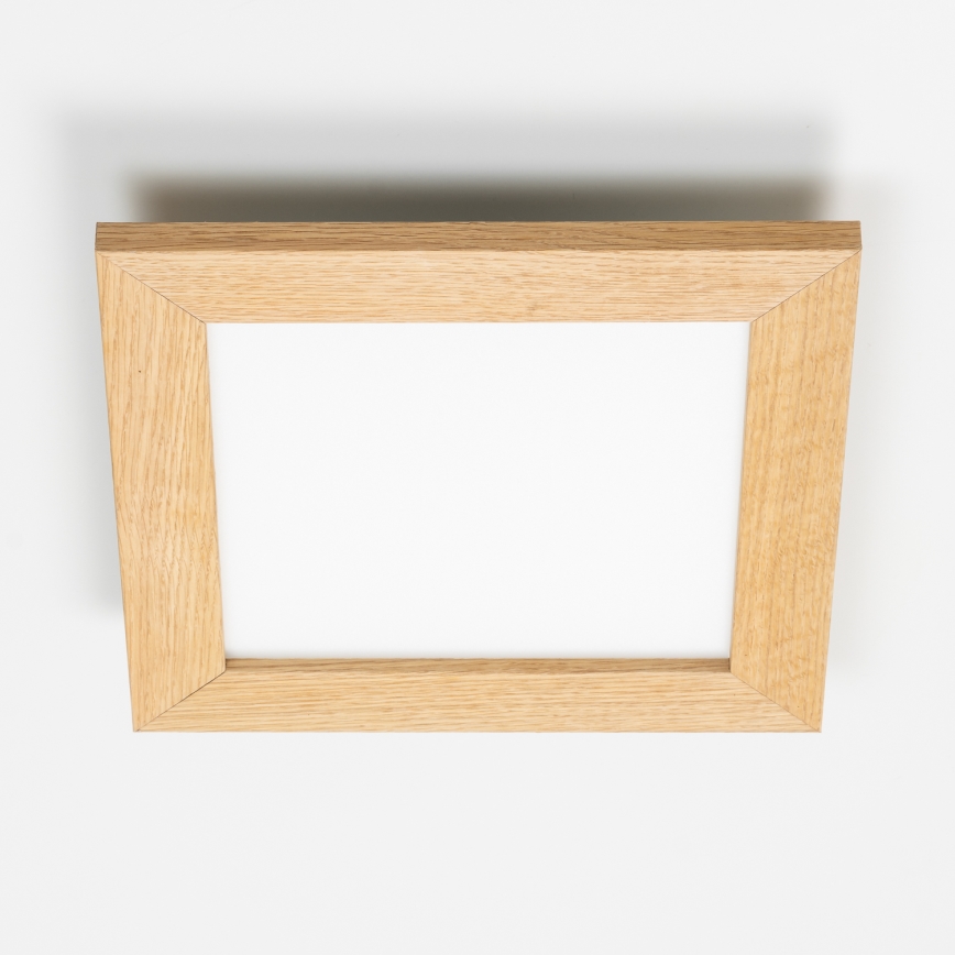 Eglo - LED Димируем панел за повърхностен монтаж SALOBRENA 2 WOOD LED/16W/230V 4000K 34x34 см кафяв