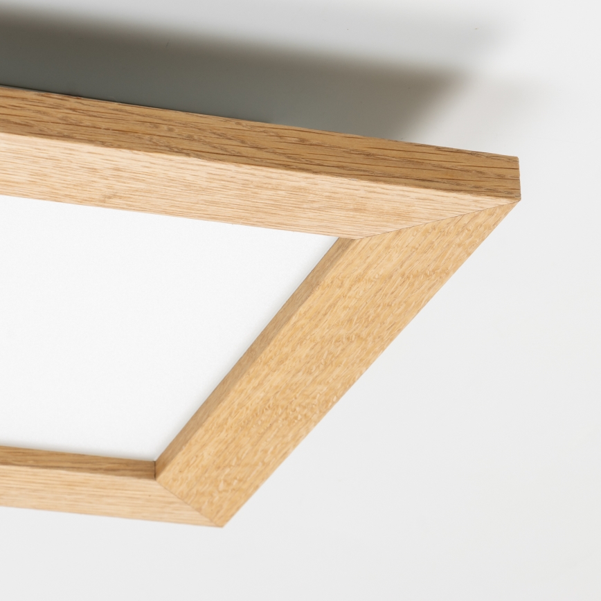 Eglo - LED Димируем панел за повърхностен монтаж SALOBRENA 2 WOOD LED/16W/230V 4000K 34x34 см кафяв