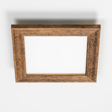 Eglo - LED Димируем панел за повърхностен монтаж SALOBRENA 2 WOOD LED/16W/230V 4000K 34x34 см кафяв