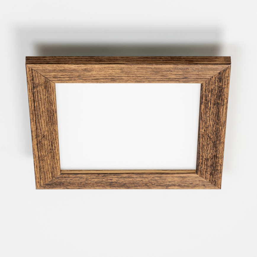 Eglo - LED Димируем панел за повърхностен монтаж SALOBRENA 2 WOOD LED/16W/230V 4000K 34x34 см кафяв