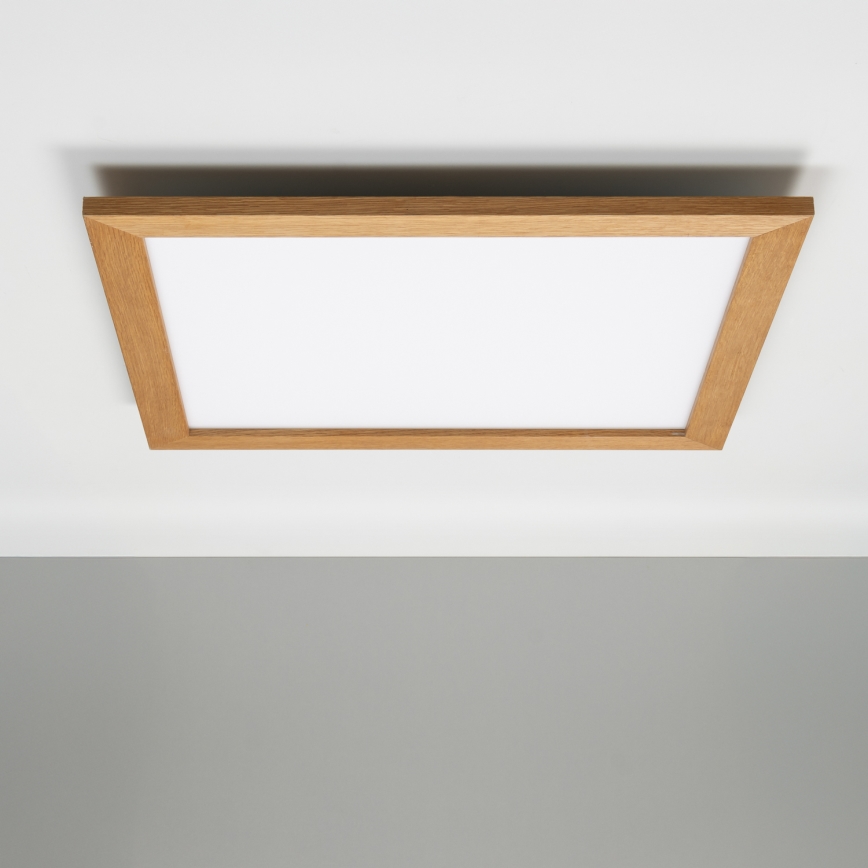 Eglo - LED Димируем панел за повърхностен монтаж SALOBRENA-CL WOOD LED/31W/230V 2700-6500K 64x64 см кафяв