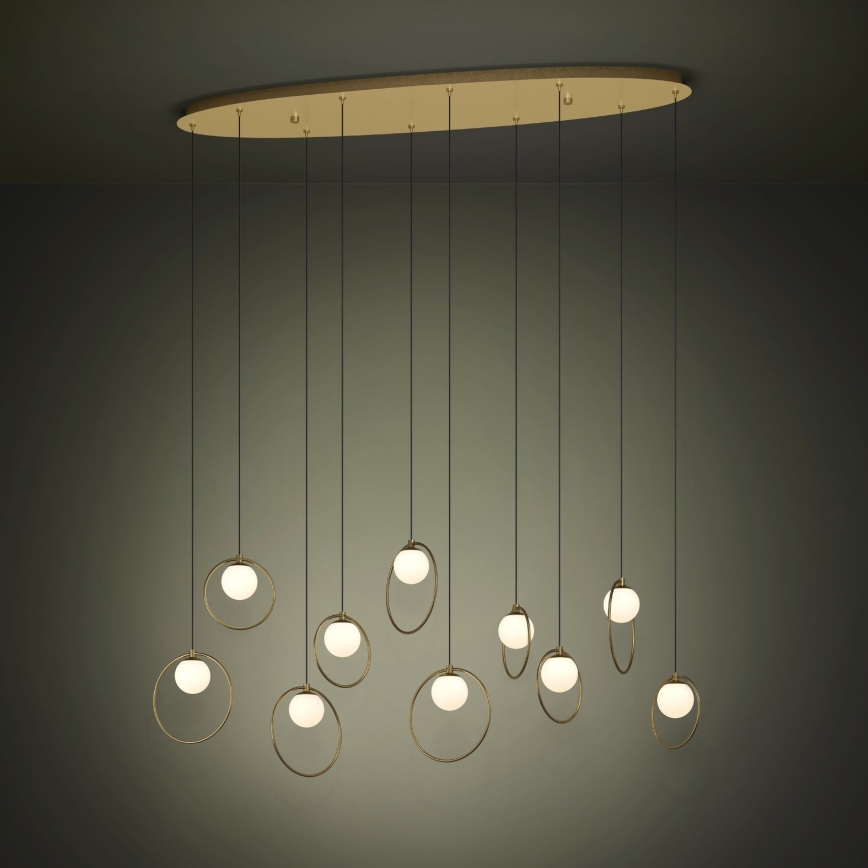 Eglo - LED Димируем пендел 10xLED/3W/230V 3000K златист
