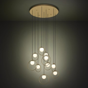 Eglo - LED Димируем пендел 10xLED/3W/230V 3000K Ø 58 см златист