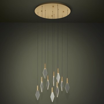 Eglo - LED Димируем пендел 10xLED/3W/230V 3000K Ø 58 см златист