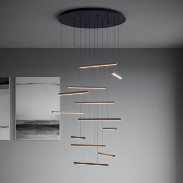 Eglo - LED Димируем пендел 12xLED/8,4W/230V 3000K черен